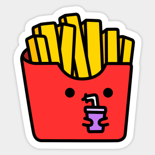 Fries with drink Sticker